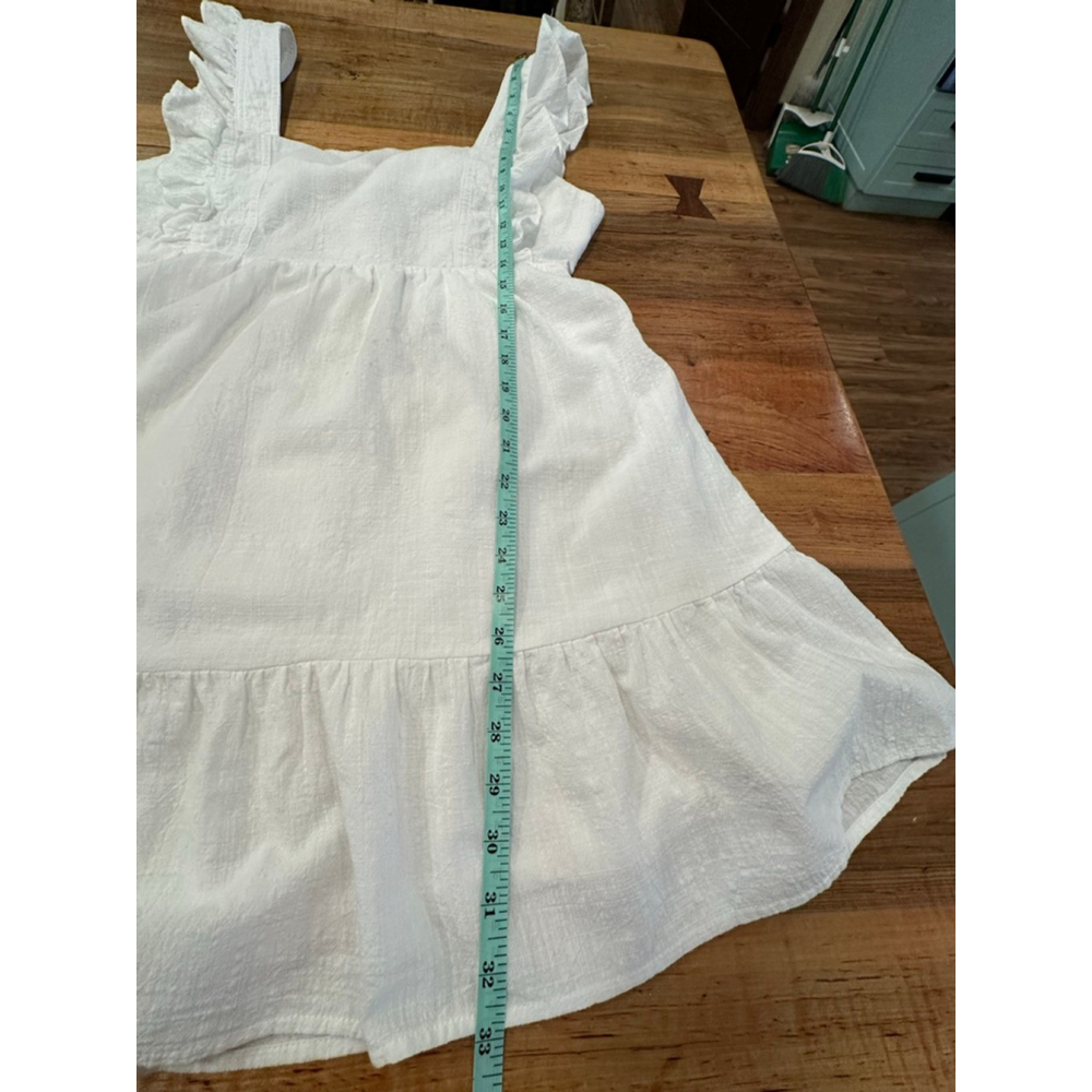 New In White Ruffle Open Back Mini Dress - Picture 11 of 11
